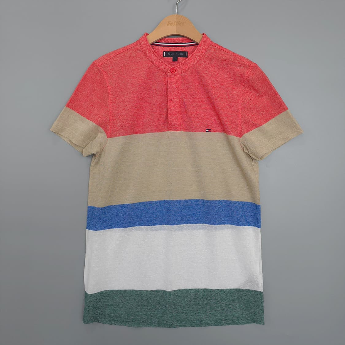 타미힐피거 Tommy Hilfiger 컬러 블록 반팔티 S 상품이미지1