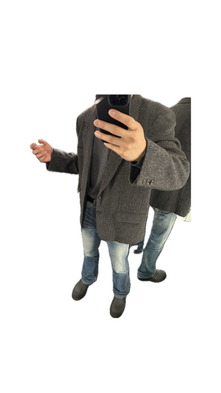 꼼데가르송 옴므 빈티지 헤링본 블레이저 상품이미지1