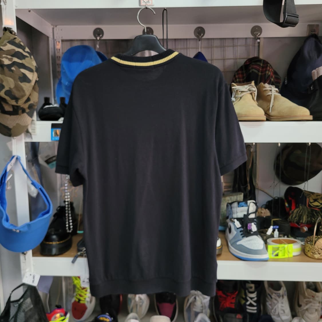 FRED PERRY 프레드페리 반팔 니트 블랙 상품이미지3