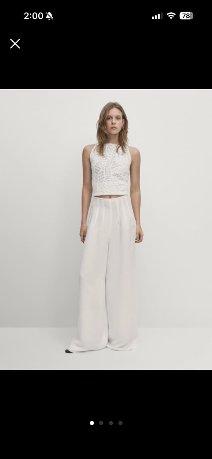 마시모두띠 플리츠 디테일 와이드 레그 팬츠 상품이미지1