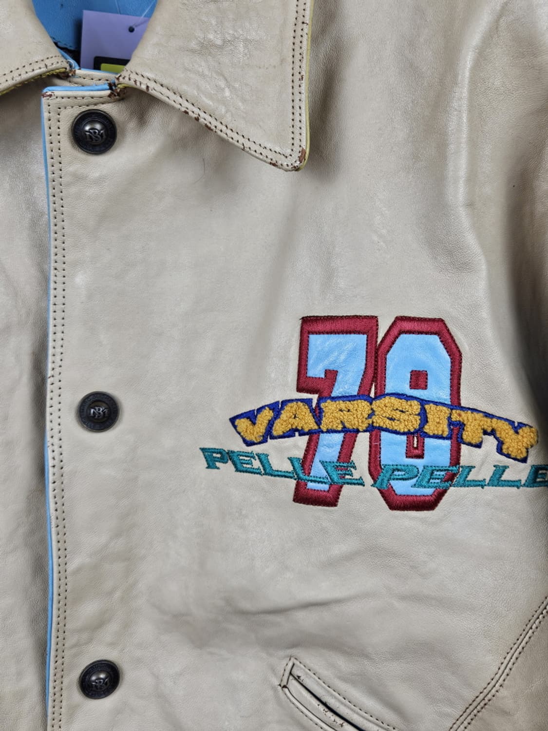 펠레펠레 모던올웨더기어 배색 트림 가죽 자켓 ( 42 ) / 10211  상품이미지6