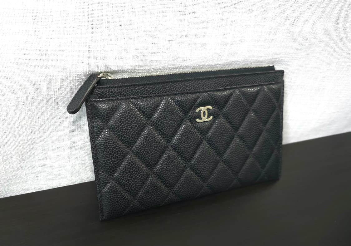 샤넬 정품 클래식 캐비어 스몰 클러치 미니 파우치 카드 지갑 상품이미지1