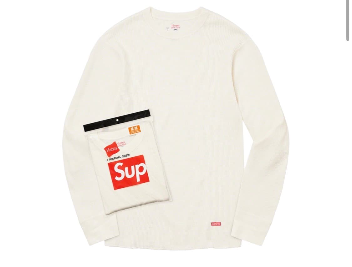 슈프림 헤인즈 써멀 크루 내츄럴 )구함) 상품이미지1