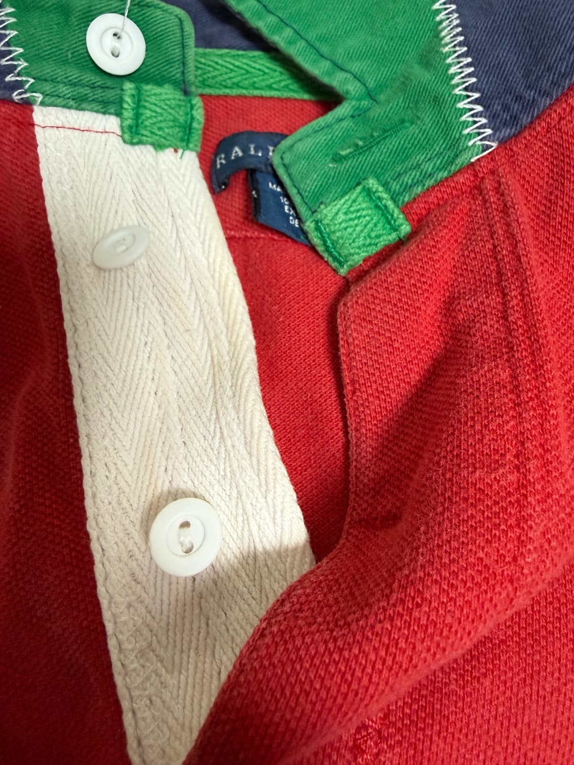 폴로 랄프로렌 2000s 빈티지 빅포니 럭비 pk 자수 카라티 (M) 상품이미지4