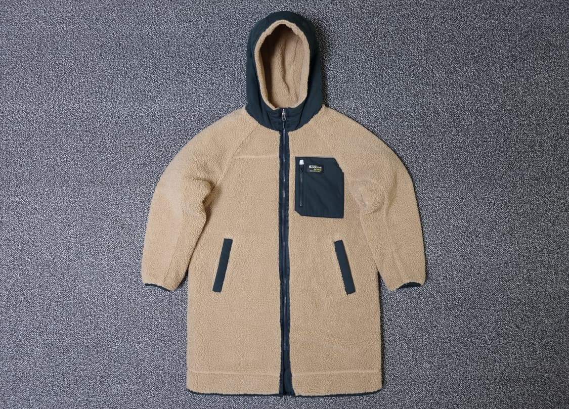 [무료배송][155]블랙야크 키즈 리버시블 양털 누빔 롱 후드점퍼 상품이미지1