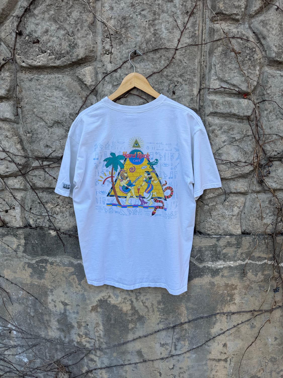 90s 하드락카페 빈티지 머틀비치 프린팅 반팔 티셔츠 화이트 xl 상품이미지2