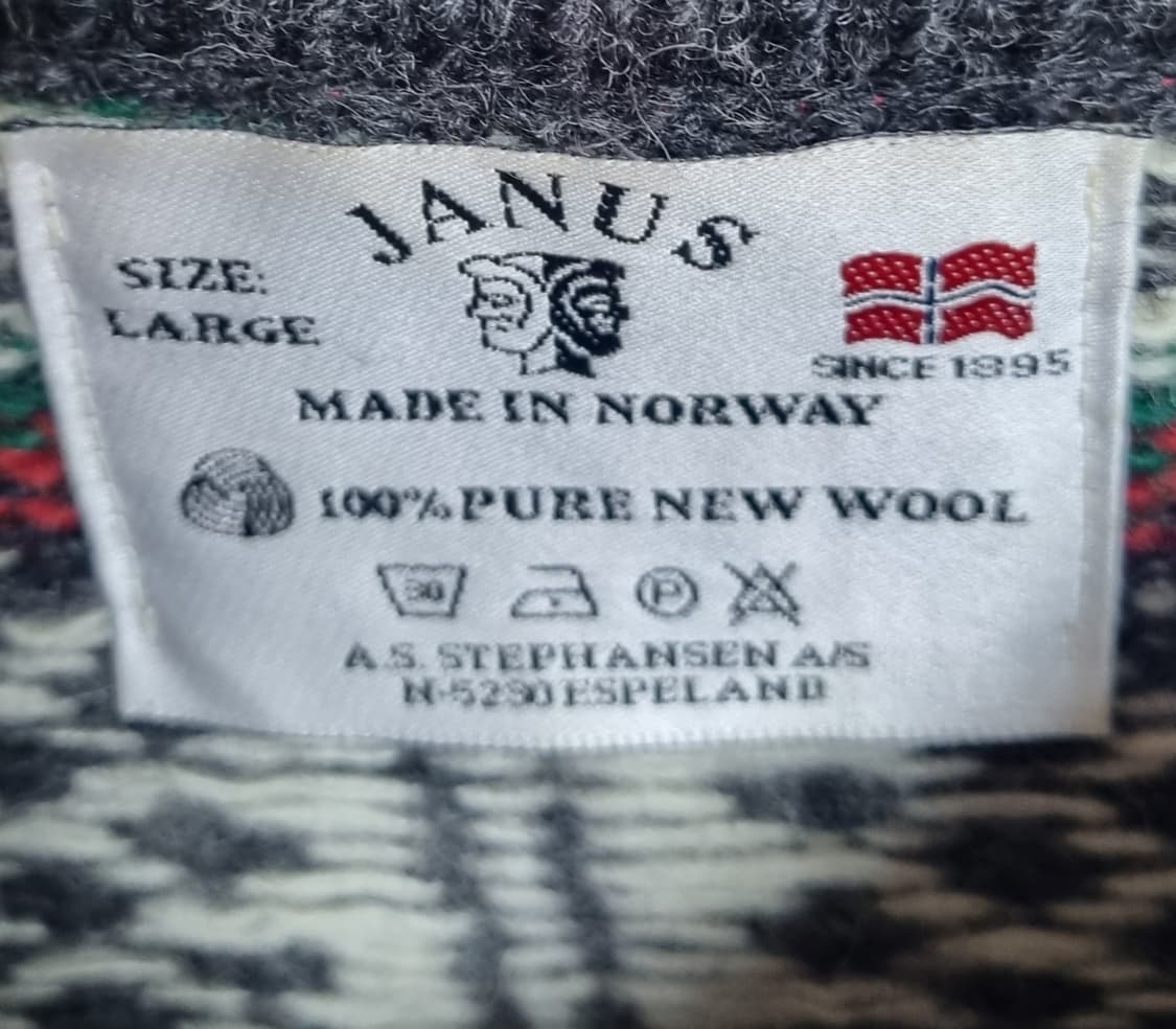 L ) 노르웨이 노르딕 JANUS 빈티지 헤비 울 니트 상품이미지2