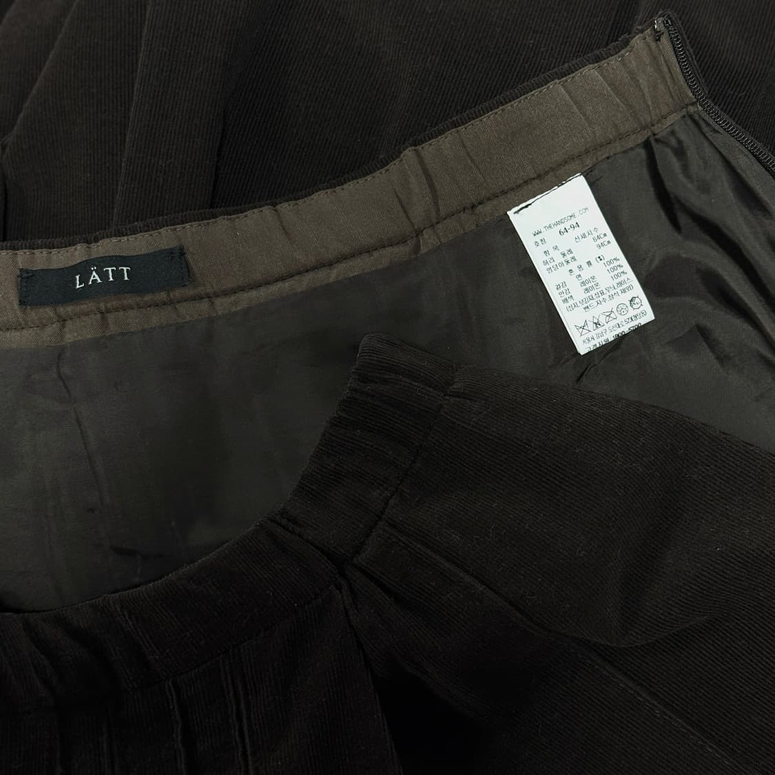 LATT 26 신상 코듀로이 핀턱 플레어 스커트 상품이미지4