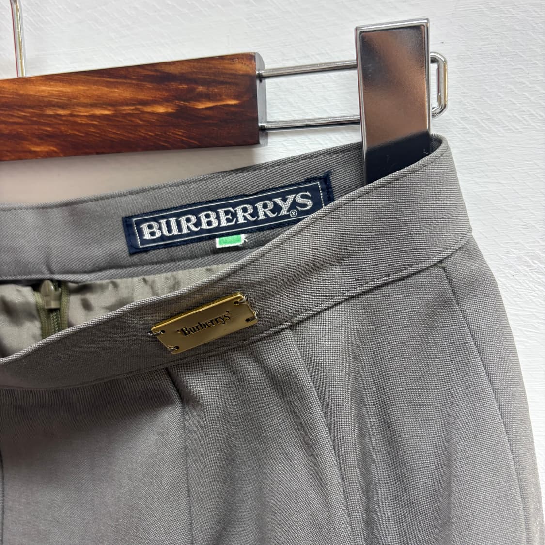 BURBURRYS 로고 버버리 울 미디 스커트  상품이미지5