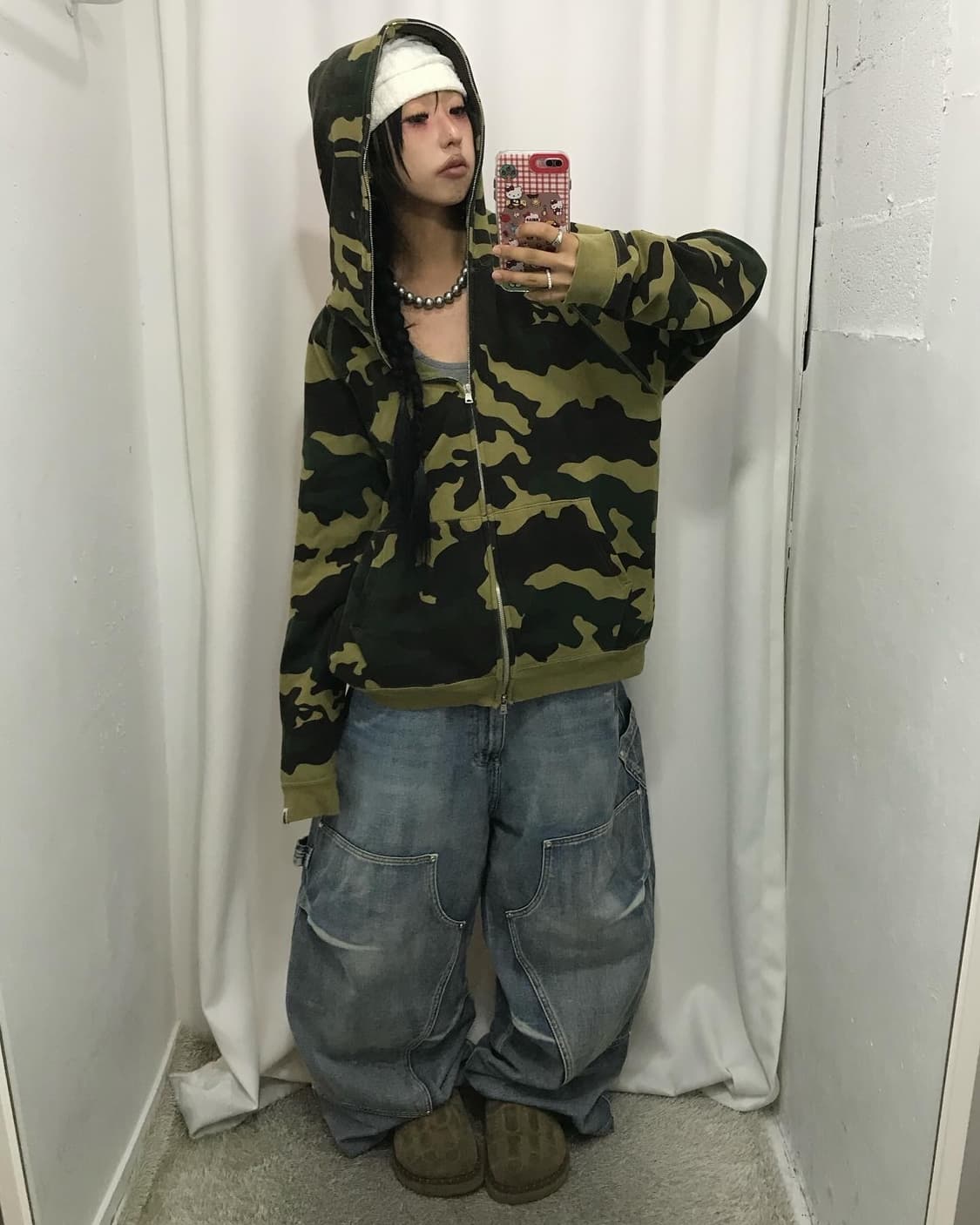Bape Camouflage Two-way Hood Zip-Up  상품이미지5