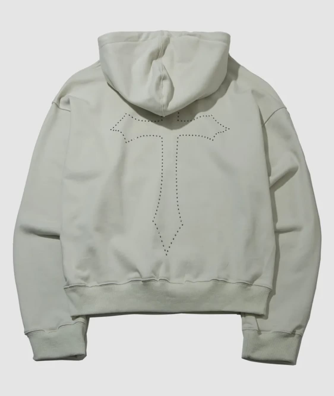 플레이스 스튜디오 절개 라인 오버핏 큐빅 후드집업 크림 상품이미지3