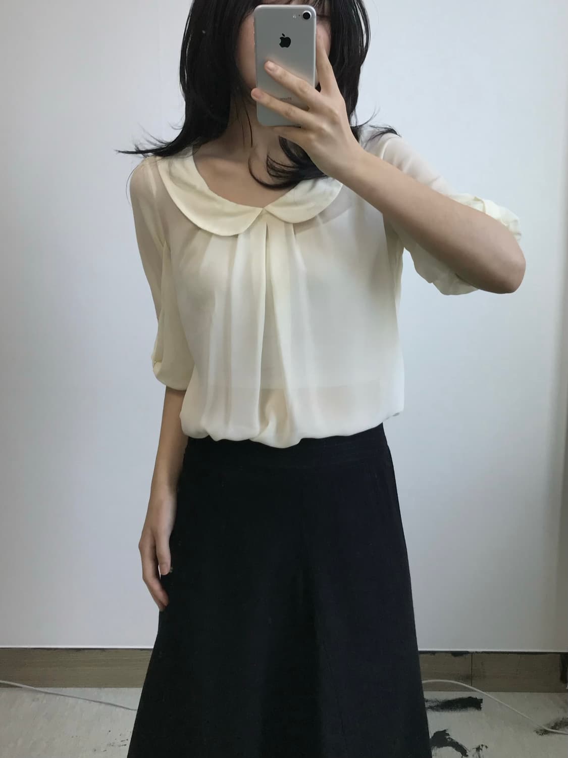 빈티지 리본 블라우스 상품이미지1