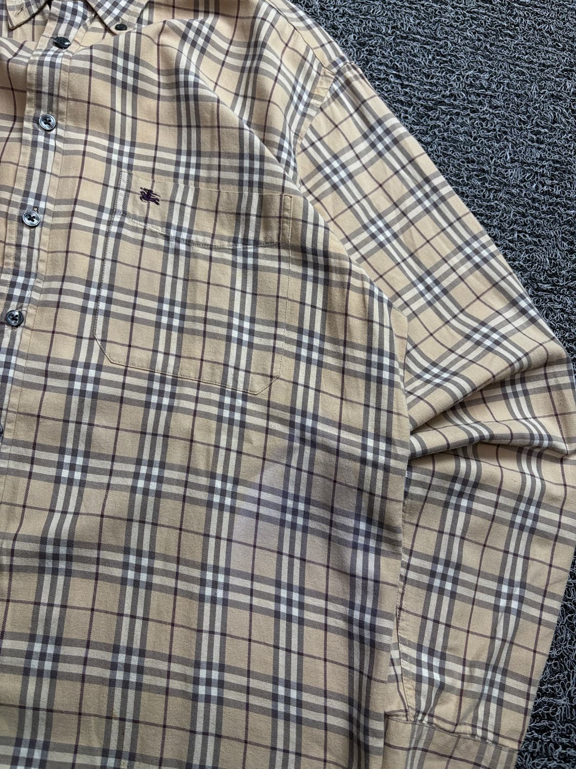 버버리 아카이브 베이지 노바체크 패턴 셔츠 2016 상품이미지4