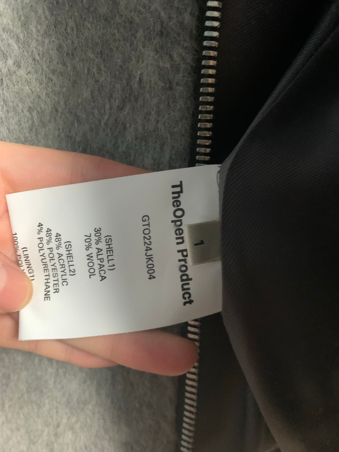 오픈와이와이 더오픈프로덕트 알파카 라이더자켓 상품이미지4