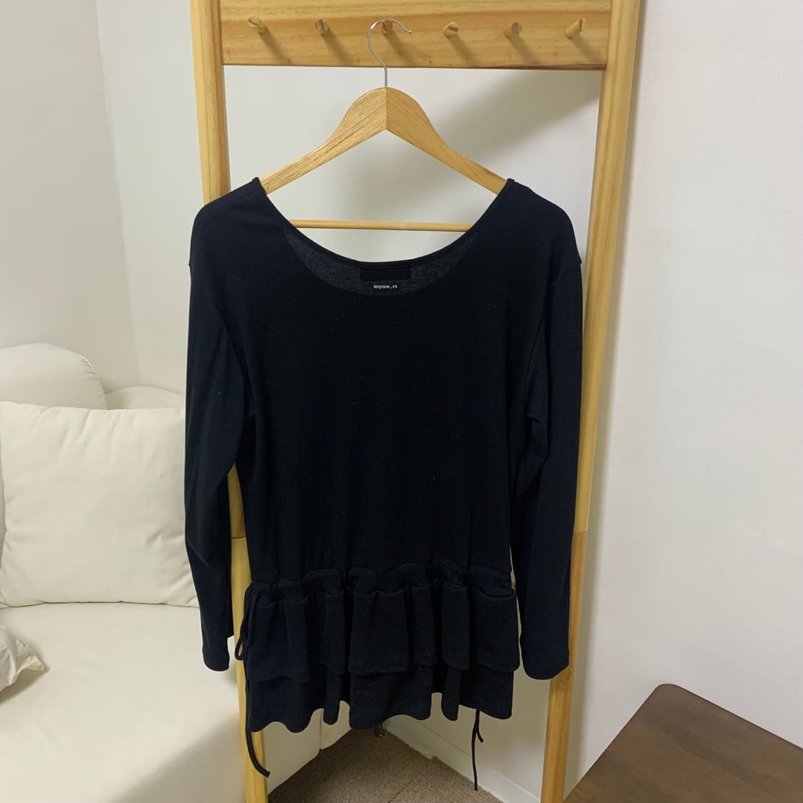 렌세 Frill Layered Long Sleeve Black 상품이미지2