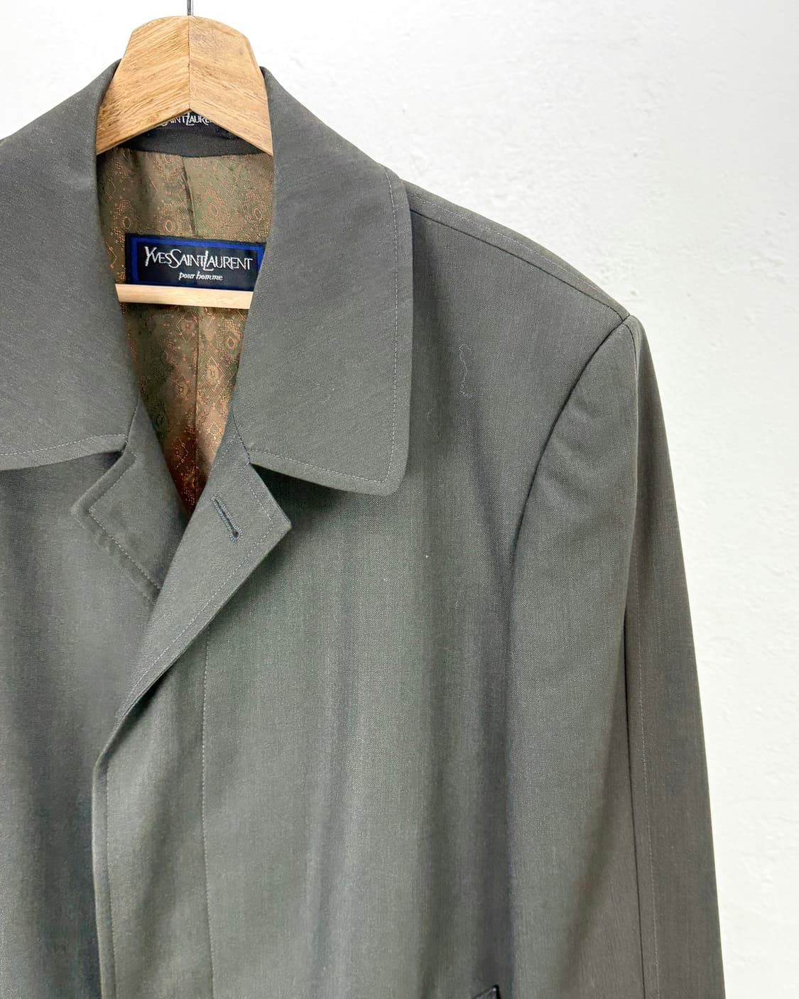 이브 생로랑 뿌르 옴므 레글런 카키리즘 트렌치 롱 코트 상품이미지3