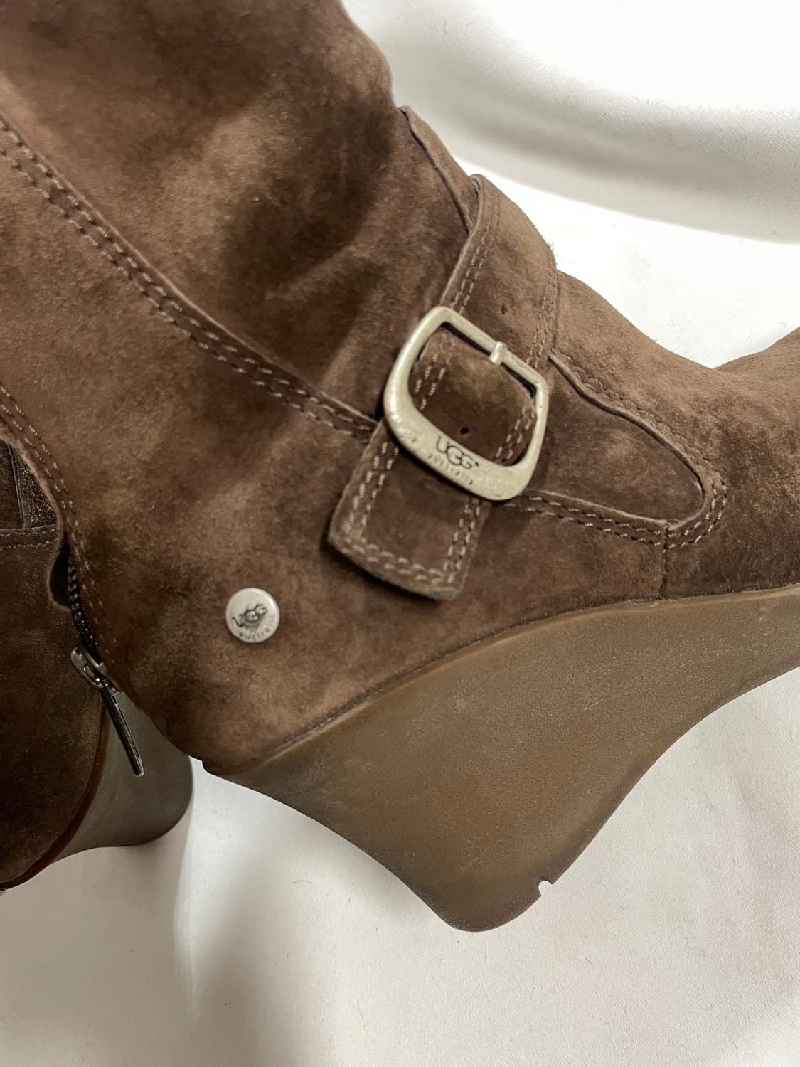 Ugg y2k 스웨이드 웨지힐 부츠 상품이미지6