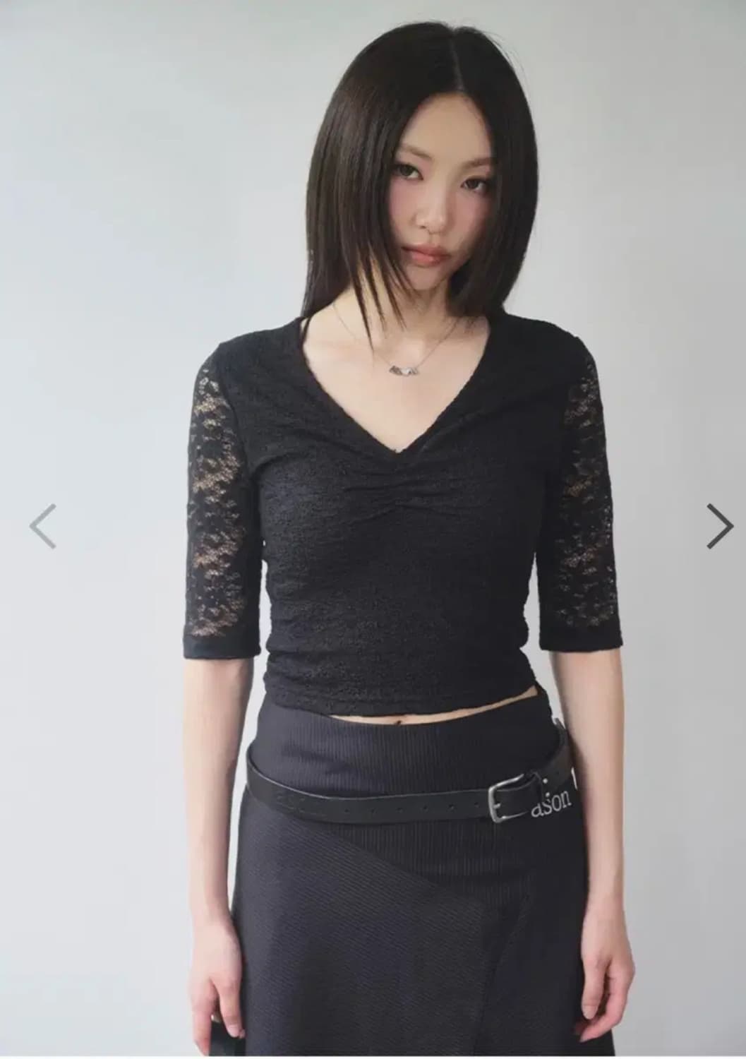 애즈온 yan flower 레이스 티 상품이미지1