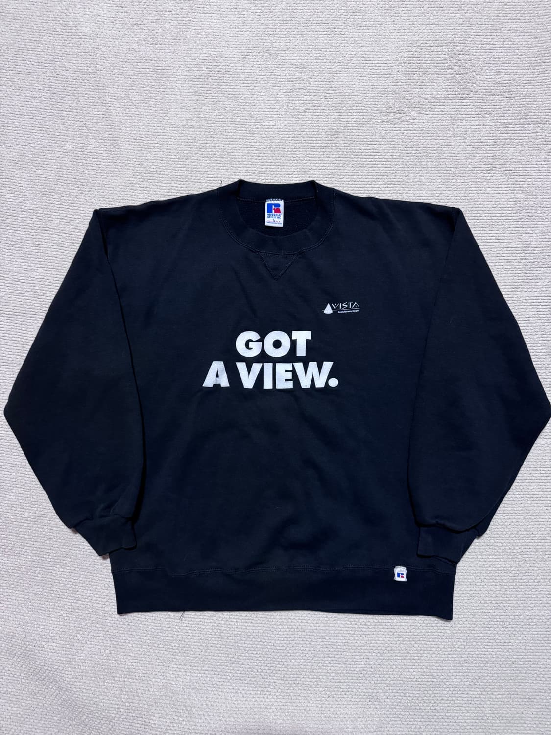 90s USA 러셀 애슬레틱 블랙 스웻셔츠 L 상품이미지1