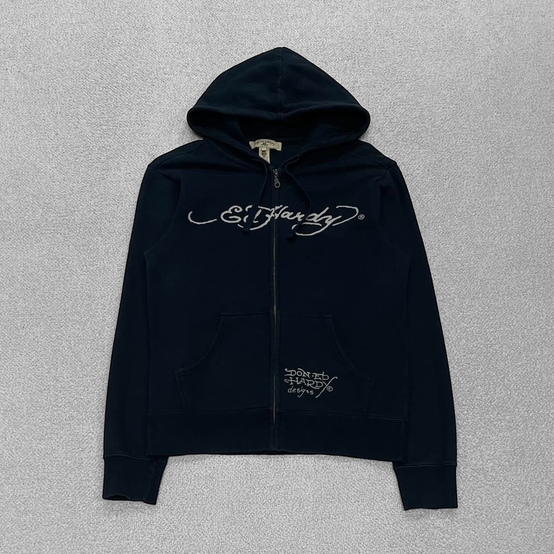 에드하디 Ed hardy 스컬 다이스 후드집업 블랙 상품이미지2