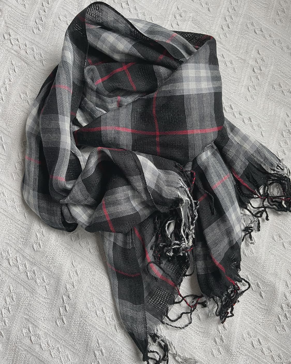 red line check muffler 상품이미지2