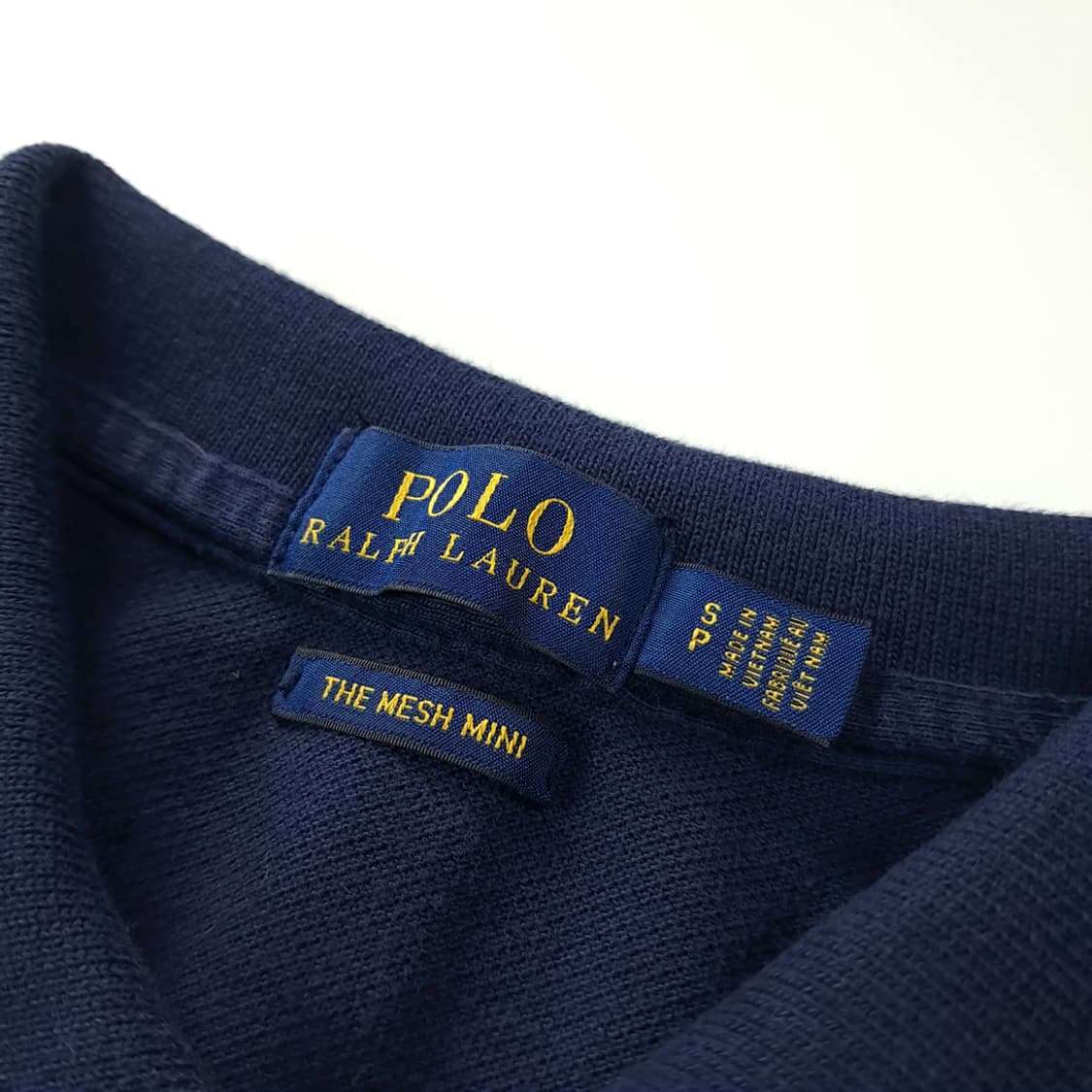 CK174 S 폴로 화이트포니 다크네이비 메쉬 미니 원피스 상품이미지3