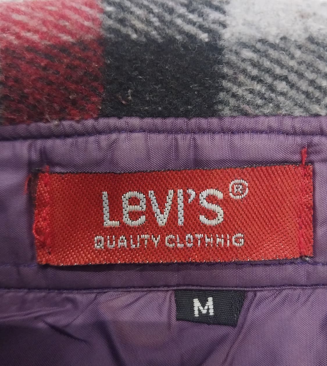 리바이스 레드/블랙 체크 플란넬 셔츠 M 상품이미지3