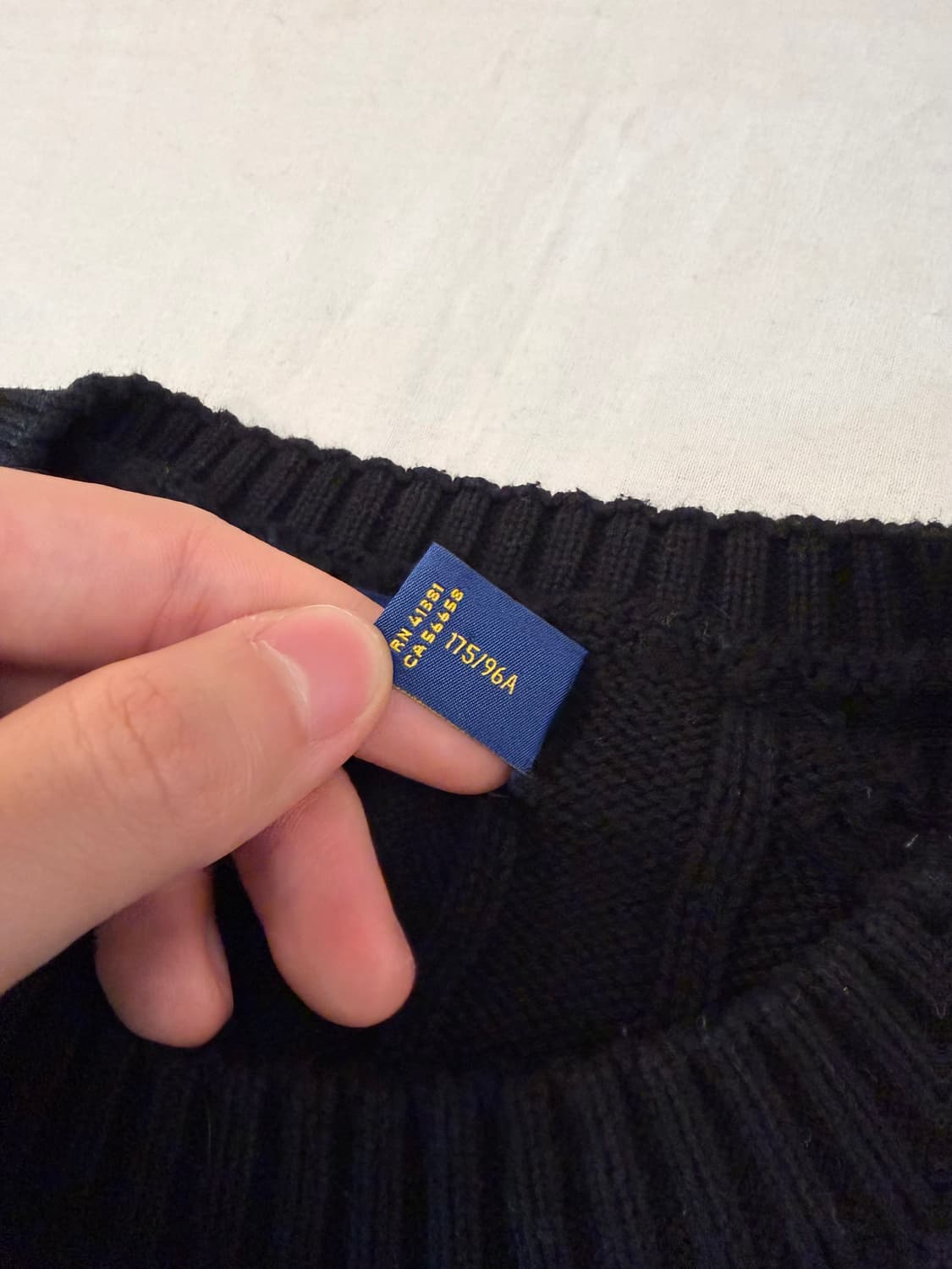 신형) 폴로 랄프로렌 꽈배기 케이블 니트 블랙 상품이미지3