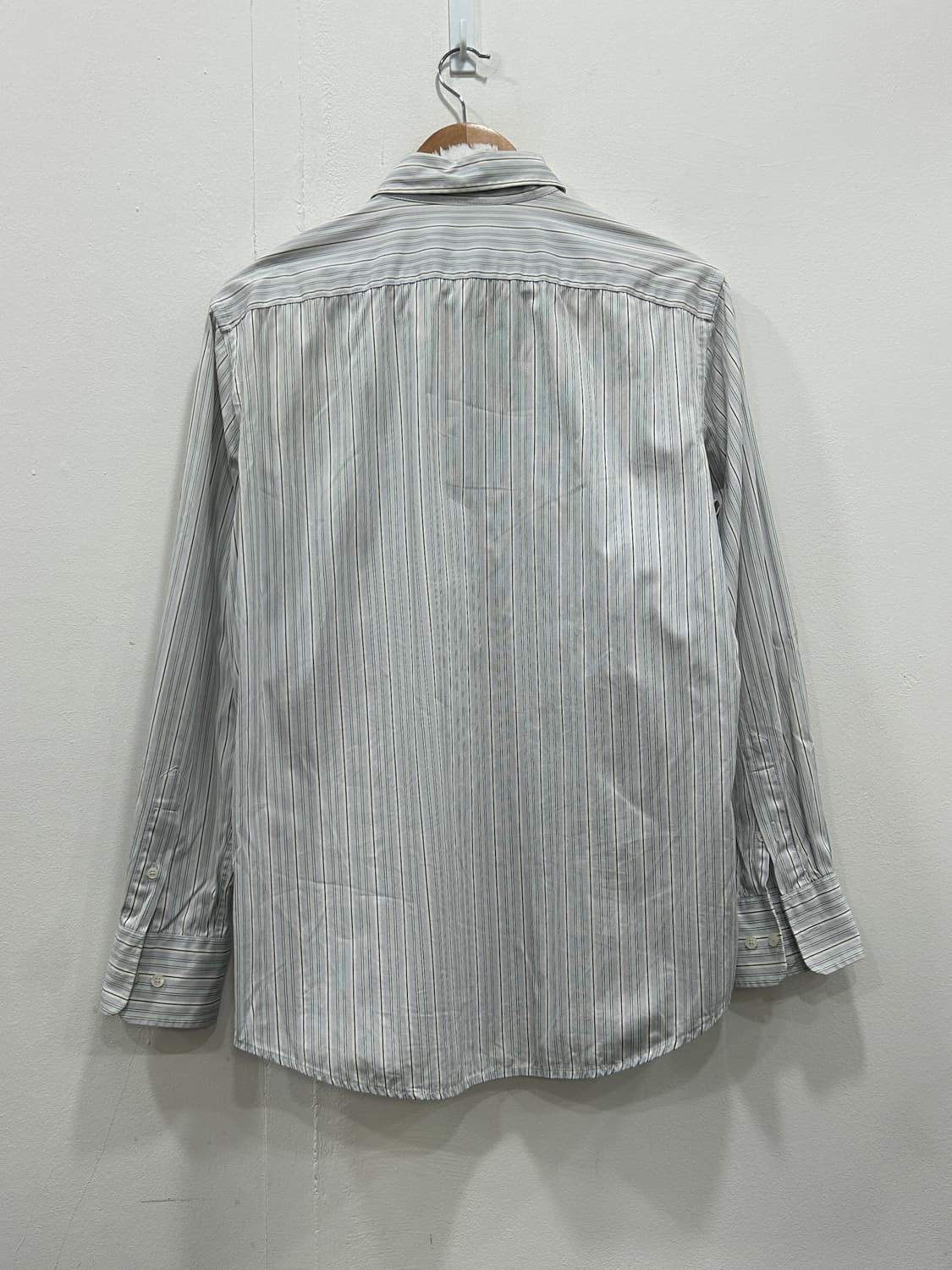 라코스테 그린블루 스트라이프 셔츠 남성 100 (40사이즈) 상품이미지3