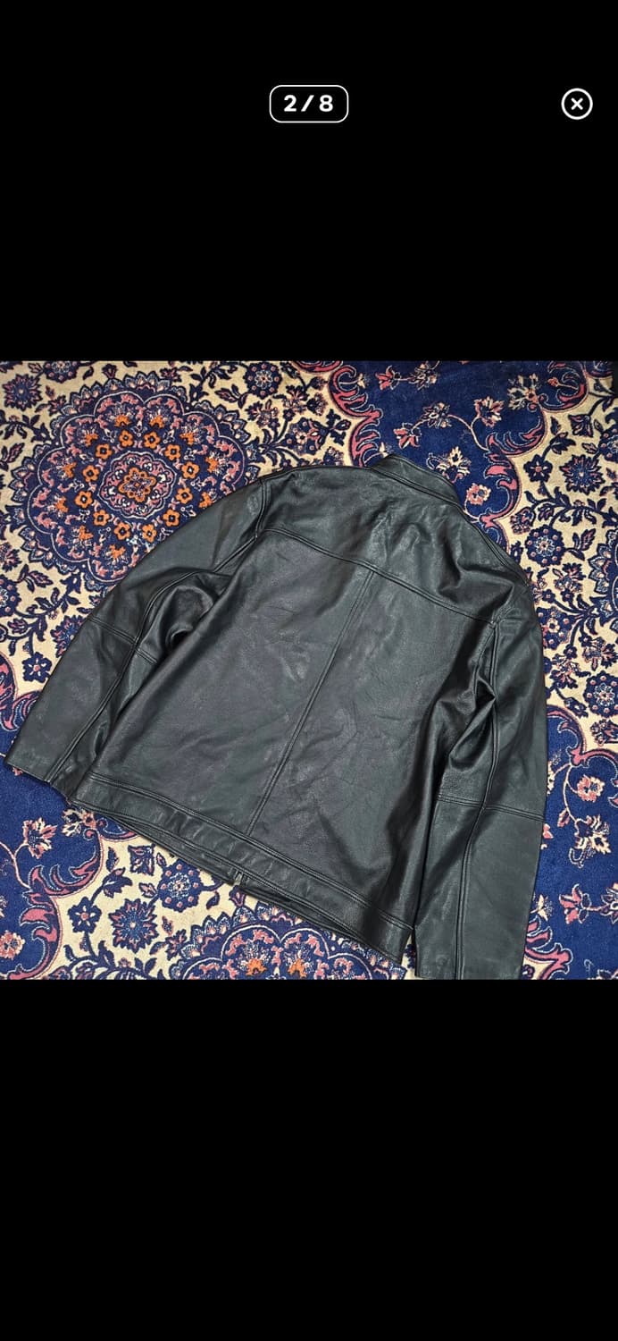 SOPRANINO 양가죽 베이직 버튼 카라넥 빈티지 자켓 100 상품이미지2