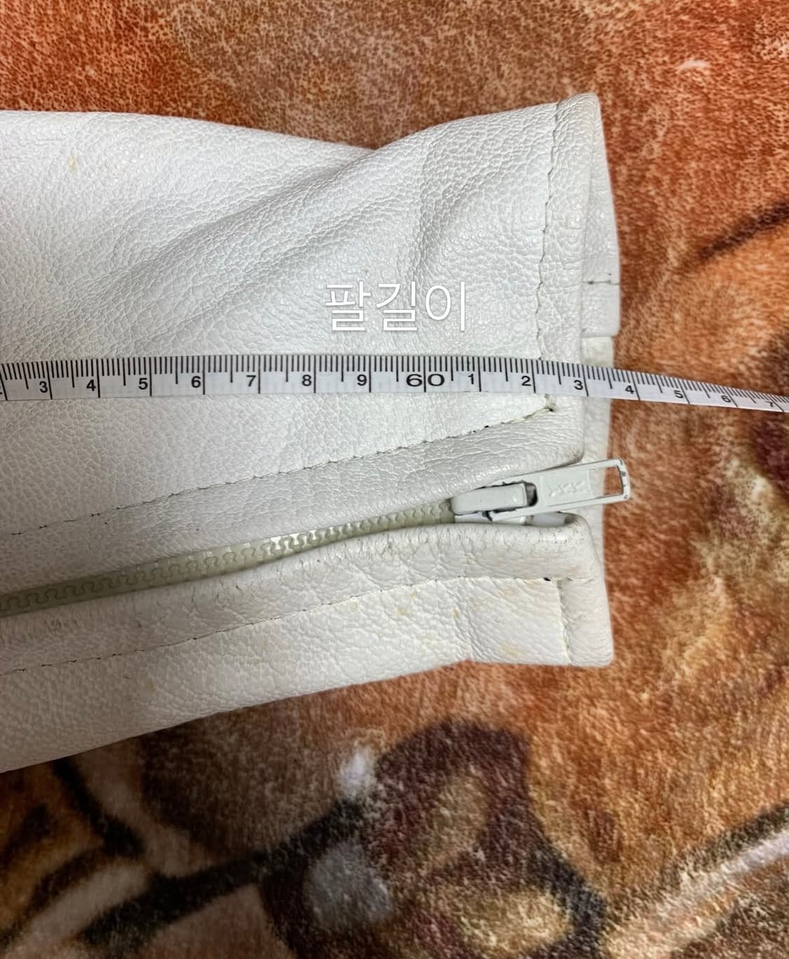 AGV 크롭 투톤 리얼레더자켓 상품이미지5