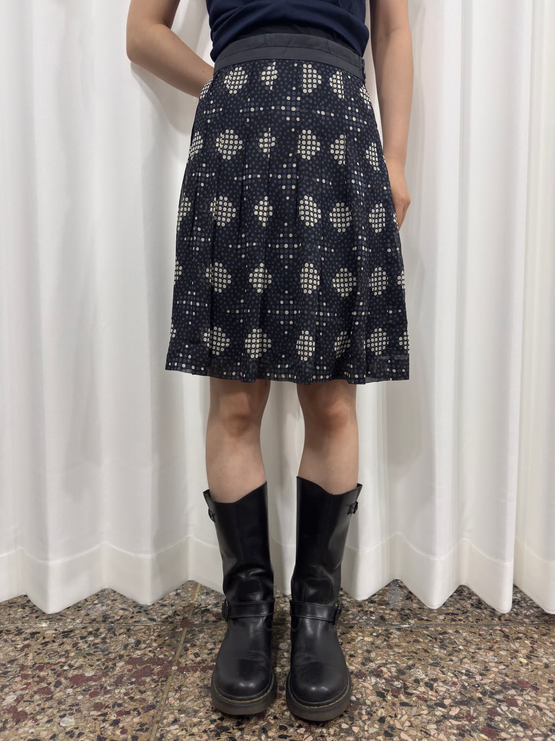 pattern pleats skirt  상품이미지2