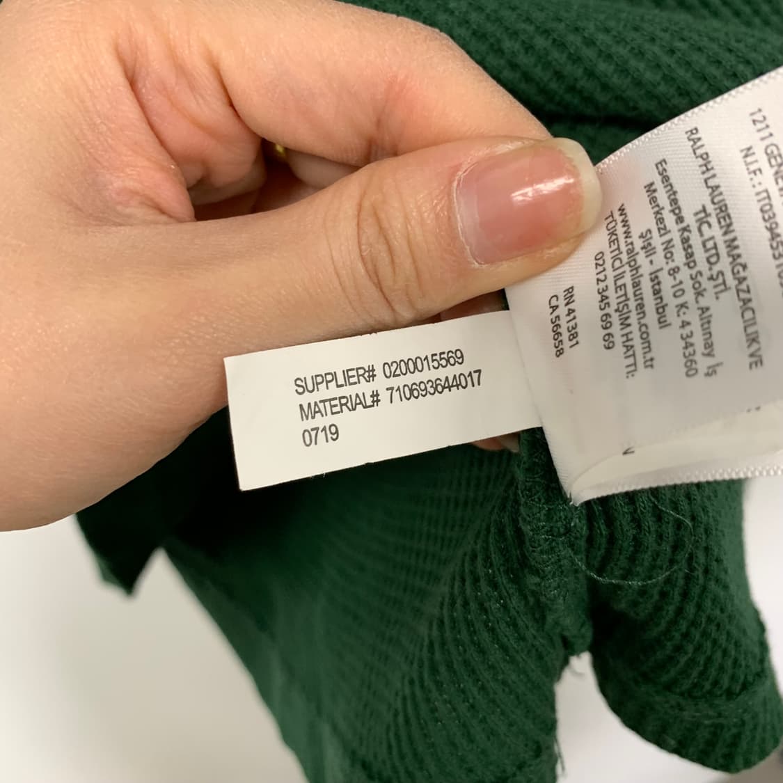 폴로 랄프로렌 신형 딥그린 와플 니트 상품이미지4