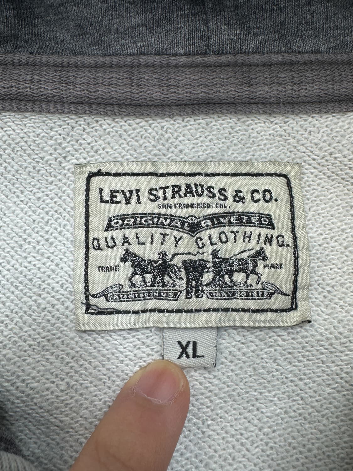 리바이스 스텐실 로고 후드집업 상품이미지5