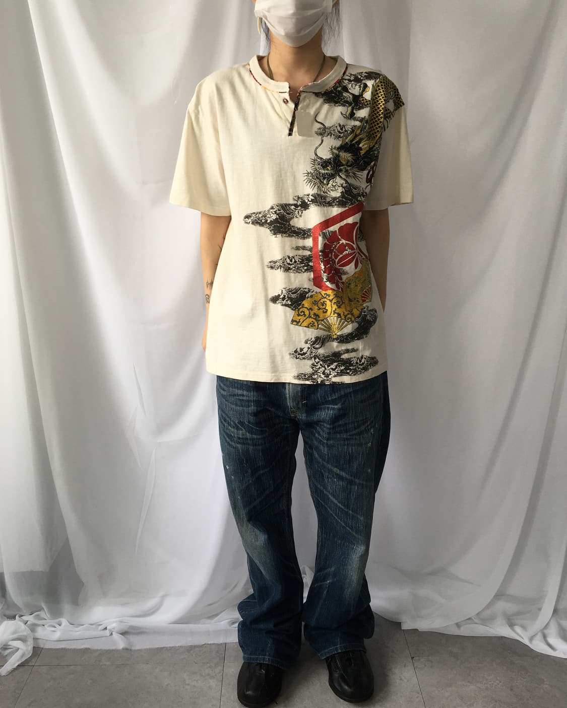 Back full printing oriental t shirt 상품이미지7