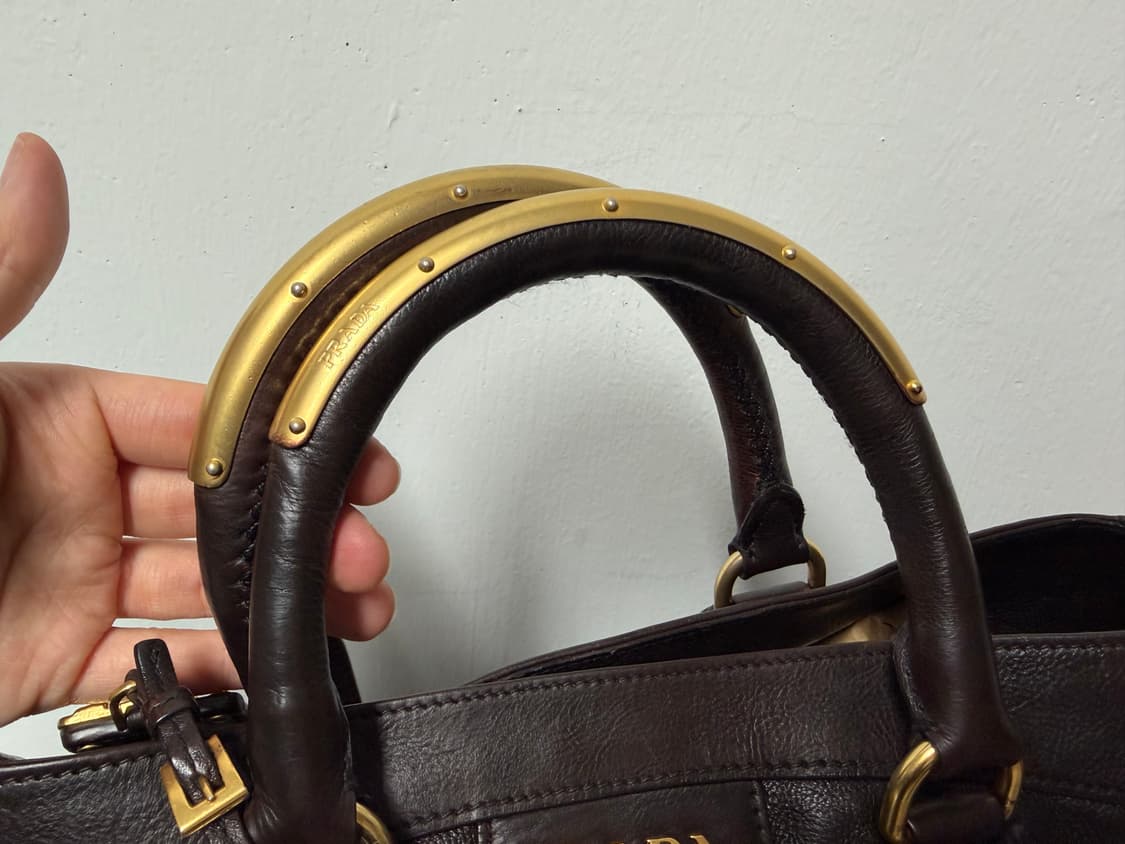 [정품] 프라다 비텔로 샤인 네로 토트백  상품이미지6