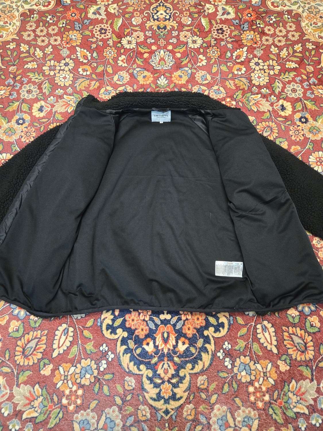 칼하트 프린티스 라이너 헤비 플리스 자켓 M - 블랙 상품이미지8