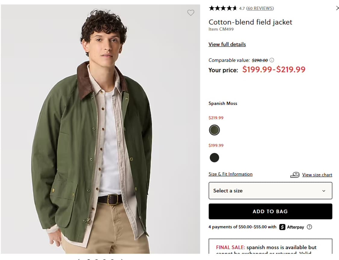 새제품 제이크루 필드자켓  상품이미지1