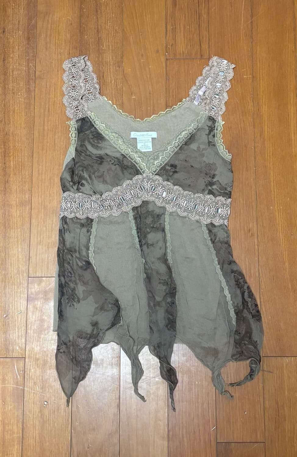 빈티지 레이스 실크 나시 상품이미지5