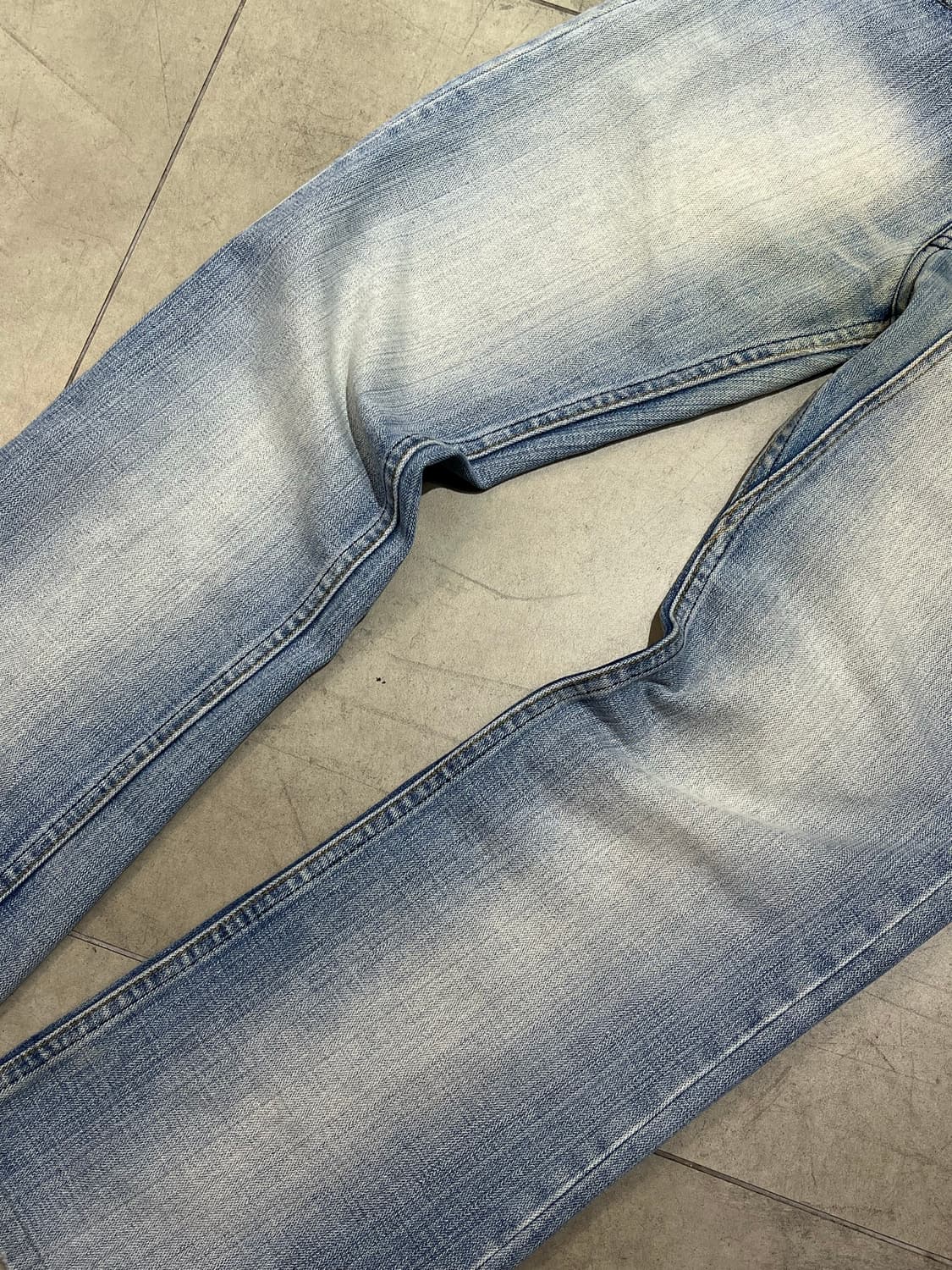 Diesel Industry 화이트 워싱 연청 와이드 데님 팬츠  상품이미지8