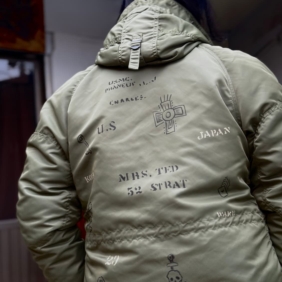 Flash Report 스텐실 시니어코드 N-3B 파카 XL 상품이미지10