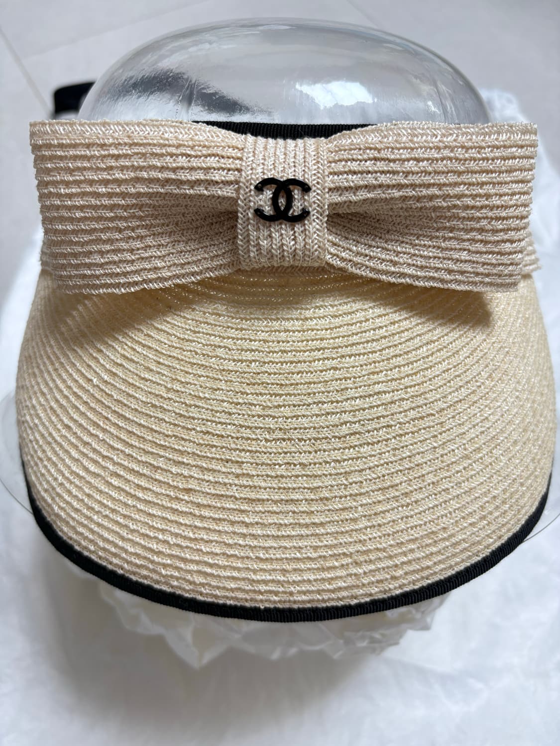 샤넬 리본 선바이저 모자 상품이미지2