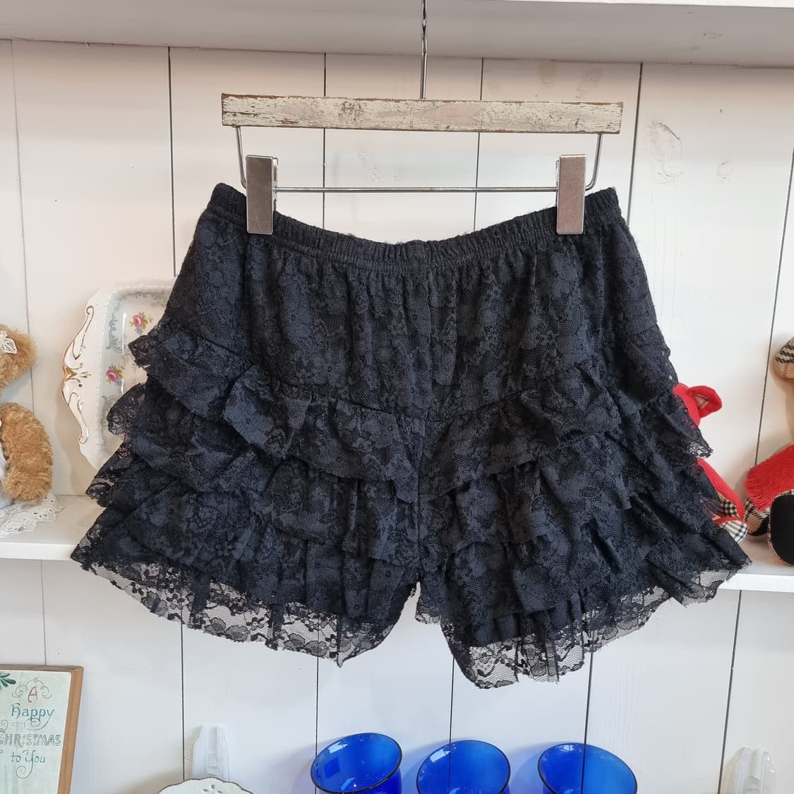 일본빈티지 고스무드 레이스 프릴 쇼츠 상품이미지3