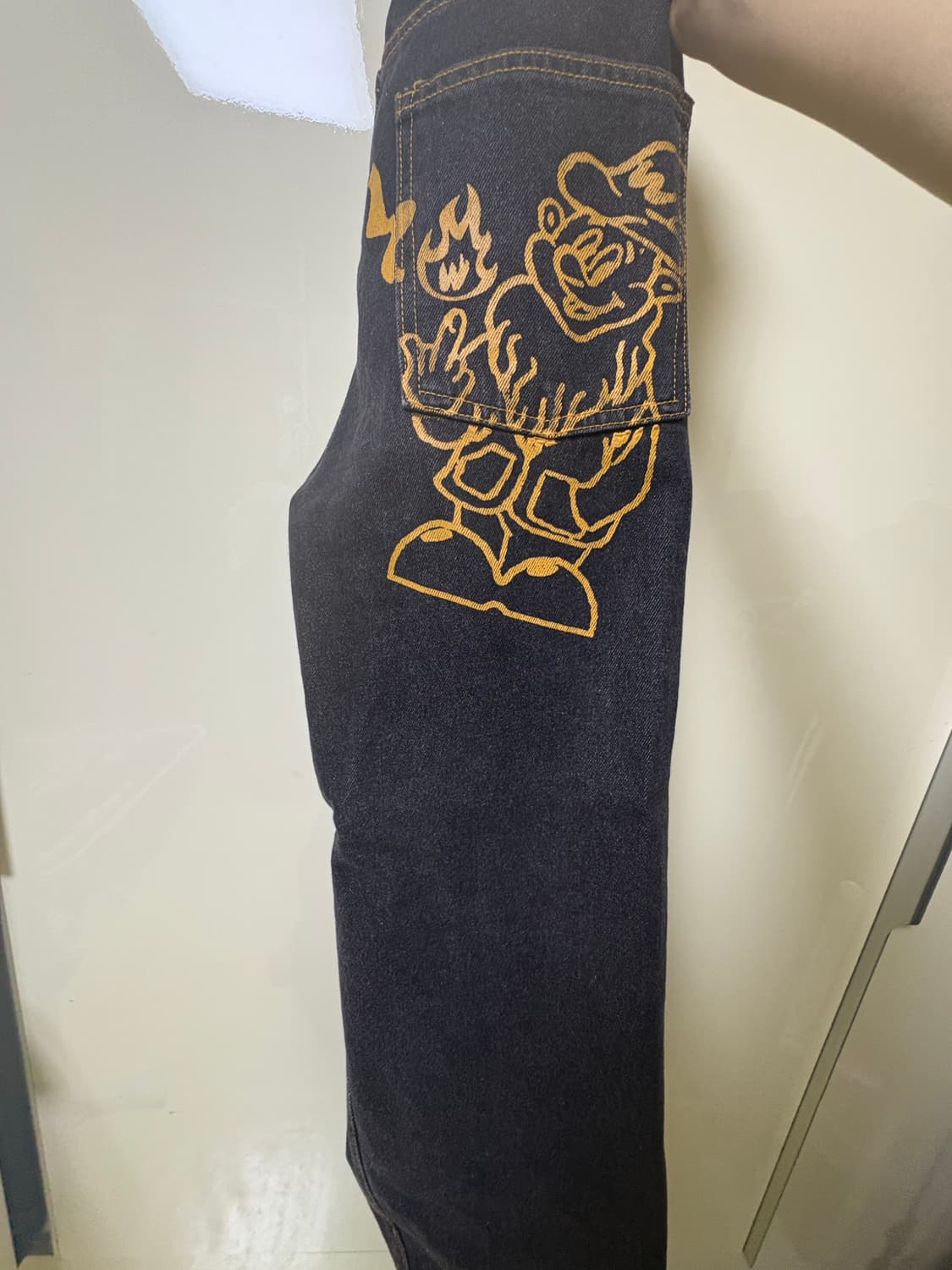 위캔더스 드워프 블랙 데님 팬츠 s사이즈 상품이미지4