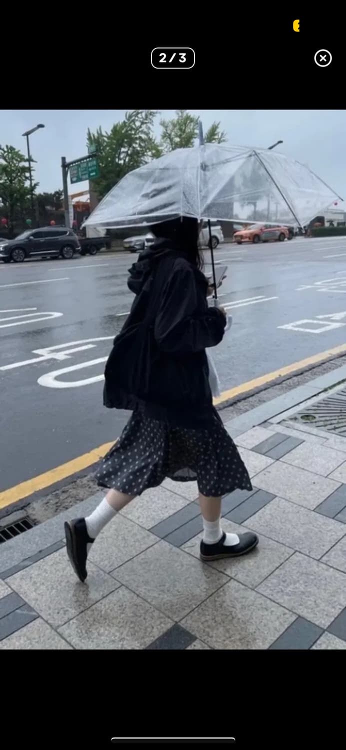 꼼데가르송 플리츠 도트 랩 스커트 상품이미지1