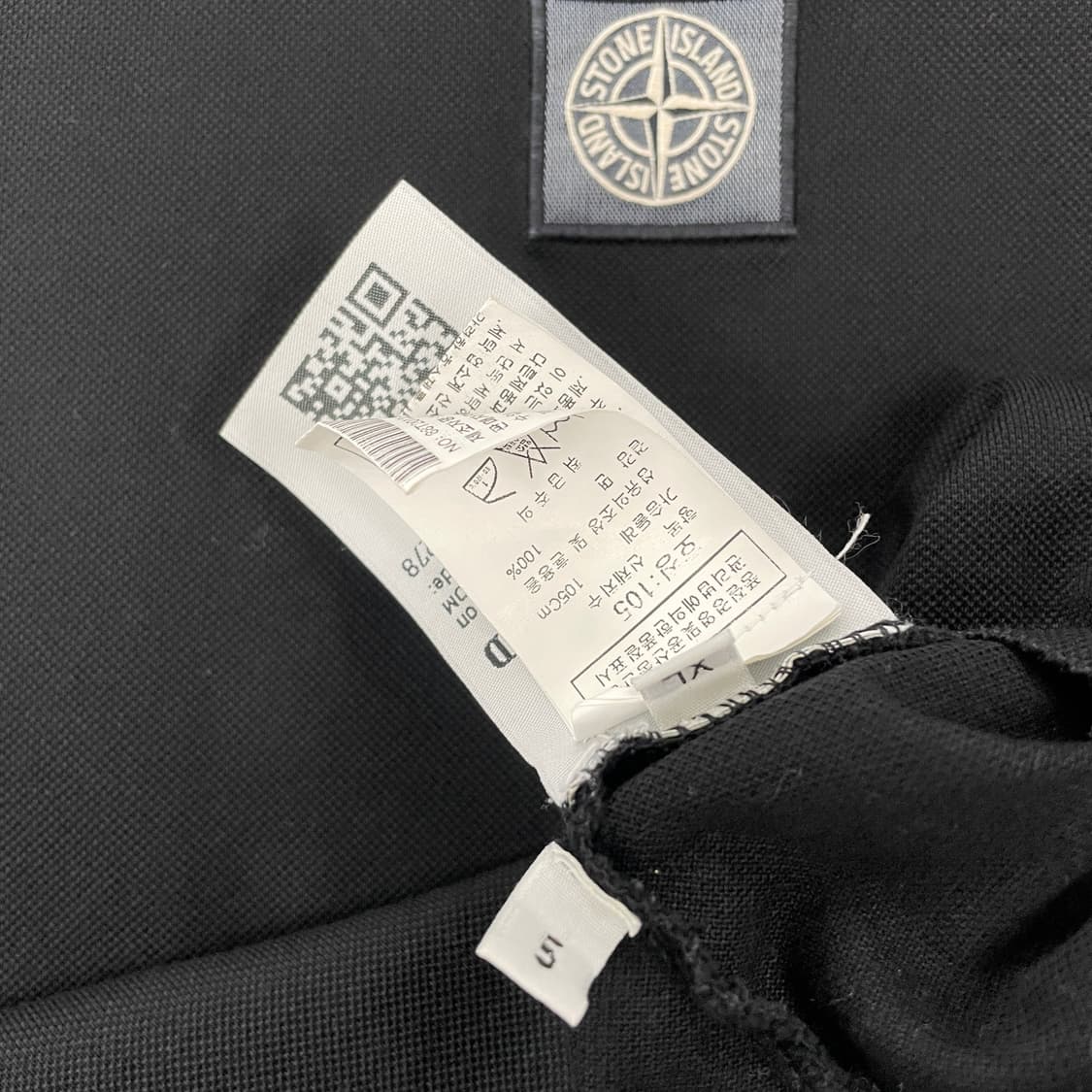 스톤 아일랜드 xl 와펜 패치 블랙 코튼 반팔 저지 티셔츠 상품이미지6