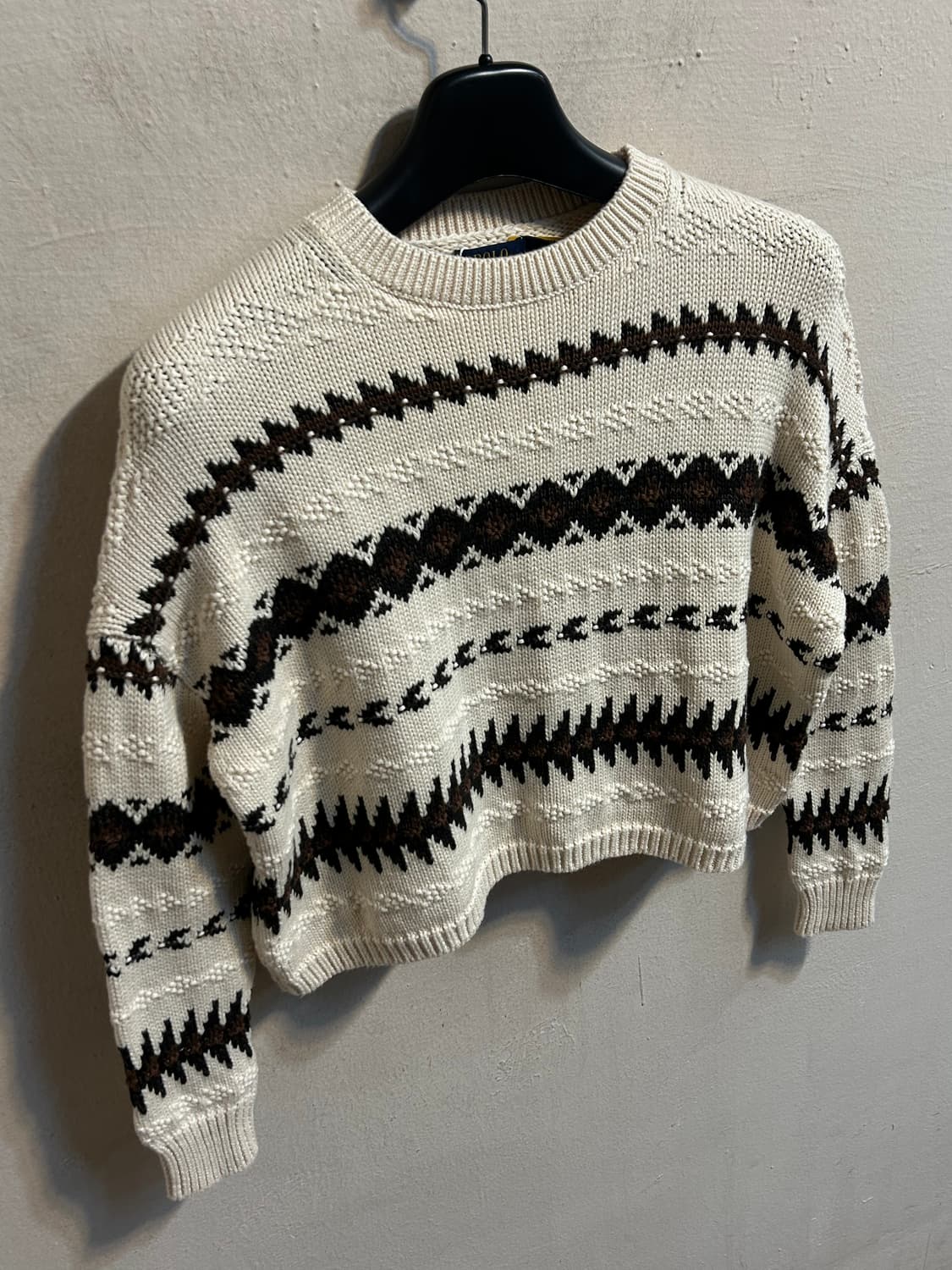 폴로 랄프로렌 패턴 크롭 니트 스웨터 상품이미지4