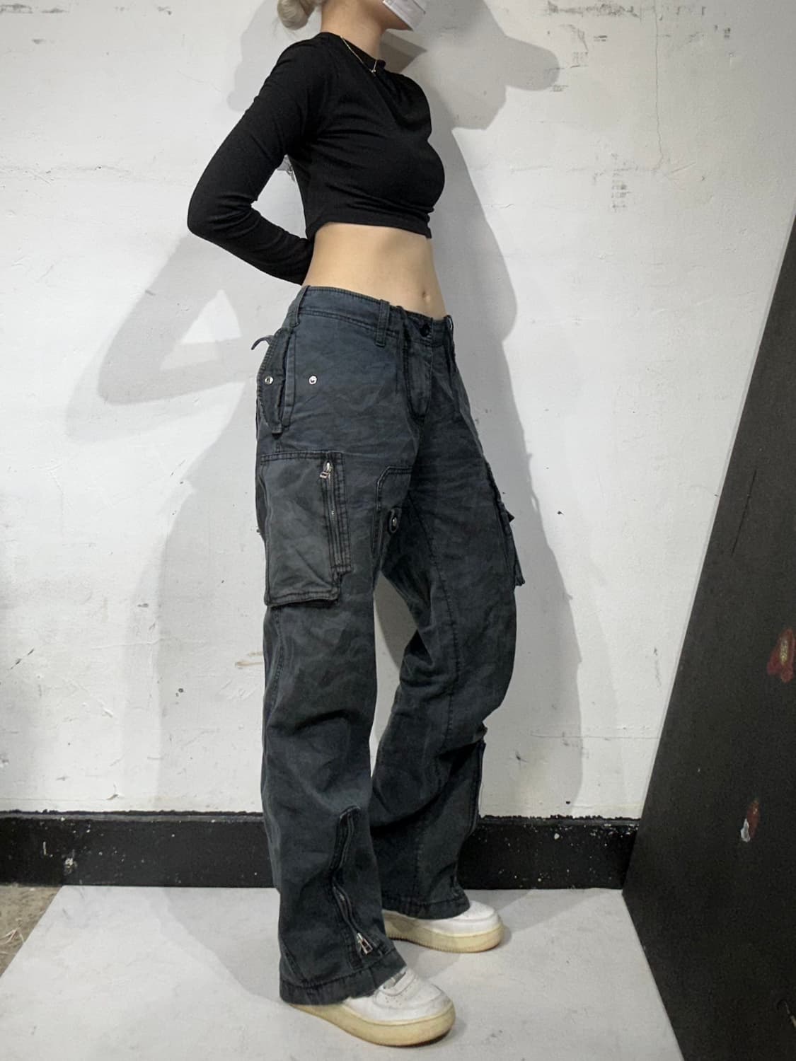 빔즈 카키 포켓 디테일 대대장 카고 팬츠 밀리터리 카모 바지 XL  상품이미지1