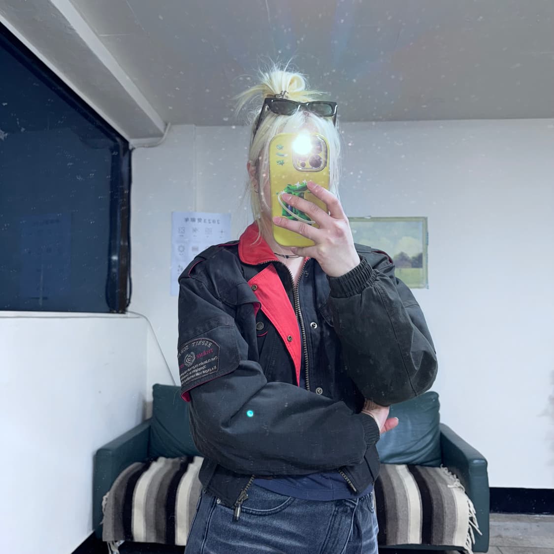 투티/0094 killy 아식스 블랙 워크 크롭 자켓 밀리터리 상품이미지3