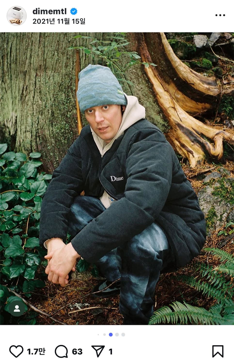 Dime 코듀로이 웨이브 푸퍼 패딩 상품이미지2